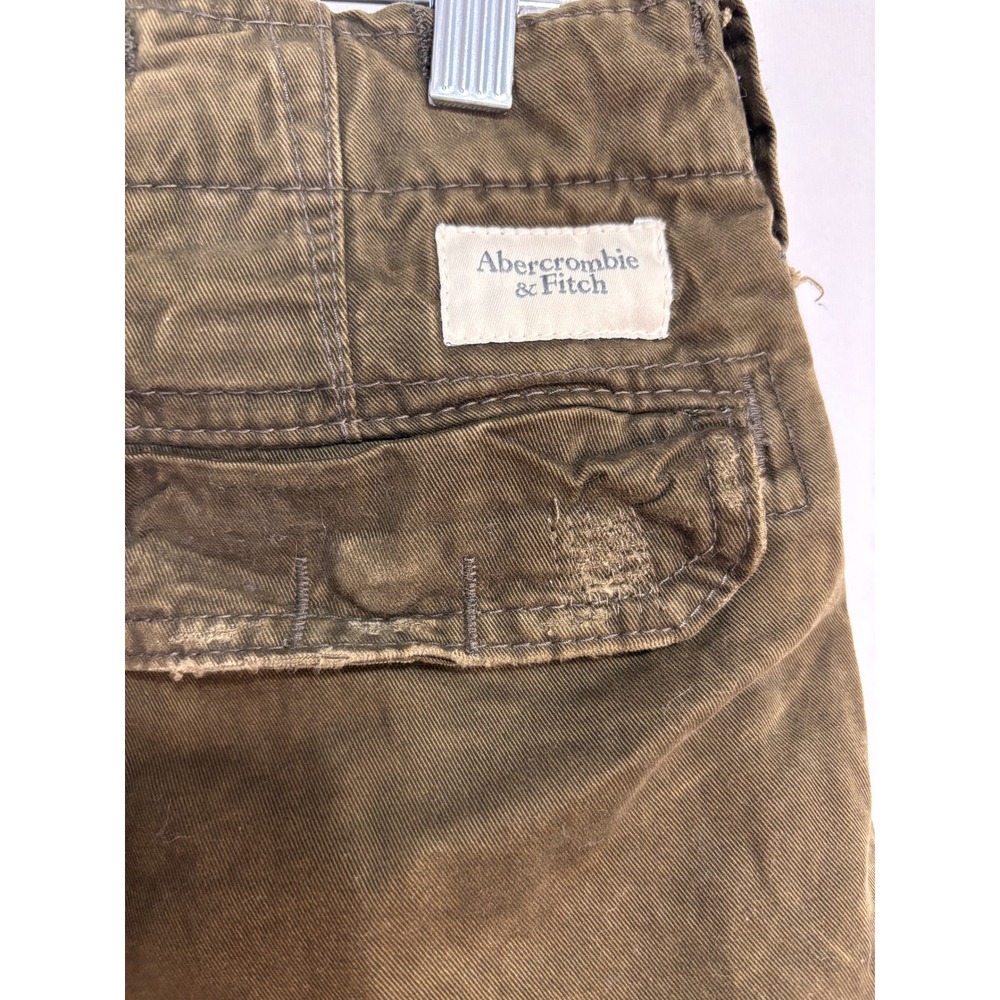 VTG Abercrombie & Fitch Cargo Pants Men 32x30 Olive Green Distressed Utility Y2K - Picture 11 of 11